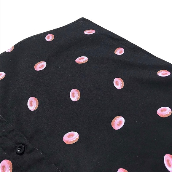 Molokai Boys Collared Button Down Short Sleeve Shirt Donuts Size Medium 10/12 - Picture 3 of 6